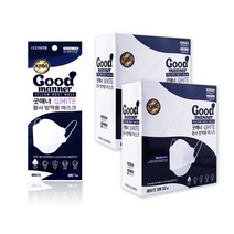 굿매너 황사마스크 대형 KF94 성인용, 50매입, 2개, 화이트