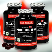 이노뉴트리션 크릴 오일 1500 1000mg 120정 1병 캐나다, 120정 x 3병 (10%할인)