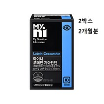 마이니 루테인 지아잔틴 오메가3 rtg 눈영양제 눈 망막 황반 건강 안구건조 개선 메리골드 빌베리 마리골드 헤마토코쿠스 효능 추천, 2박스, 60캡슐