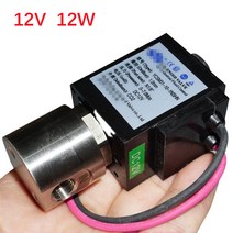 DC 12V 12W 1/8 인치 스레드 스테인리스 스틸 고압 솔레노이드 공기 가스 CO2 밸브 정상 폐쇄 직동