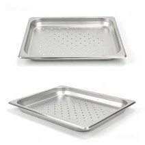 물빠짐 낮은 2분의1 스텐 밧드 바트 32.5x26.5x3cm 사각 업소용 타공 주방 위생, 본상품선택