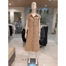 [꾸즈] (TO510O1) 민소매 셔츠원피스