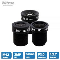 캐논 니콘 호환 미러리스렌즈 1080p cctv 렌즈 2.8mm 3.6mm 6mm m12 마운트 2mp 조리개 f2.0 감시 보안 카메라용 12.7 형식, 01 2.8MM