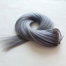 프리티레이디 스킬땋기 인모붙임머리 52cm(20인치) 숱추가용 100가닥 45g 헤어피스/인모피스, 1개, #C6진그레이(특수컬러)