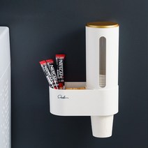 종이컵 디스펜서 + 미니선반 일회용컵 정리홀더