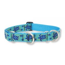 LupinePet Originals 2.5cm(1인치) 거북이 암초 38.1-55.9cm(15-22인치) 마틴게일 목걸이 중형 및 대형견용, 1