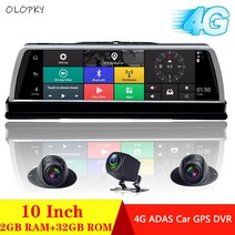 스마트 룸미러 2023 IPS 4 채널 4G 안드로이드 대시 캠 ADAS 와이파이 자동차 DVR 비디오 레코더 풀 HD 1080P 백미러 GPS 네비게이션 10 인치 신제, 4.Without TF card - 4