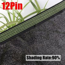 가제보 3/6/12Pin 블랙 자외선 양산 그물 온실 식물 음영 창고 정원 개인 정보 보호 화면 야외 자동차 대피소 전망대 항해, [03] 1x3m, [03] 12Pin Black Nets