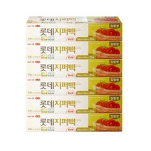 롯데 지퍼백 30 x 35x 20매 특대형, 특대(XL) 이상, 6개