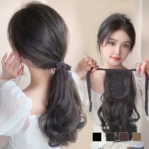 홈쇼핑 실용적인 S컬 포니테일 묶음머리 부분가발 SD-230339 WBD7E74 -34739EA