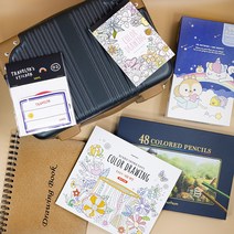 다빈에듀 우리아이 선물세트 입학선물 크리스마스선물 생일선물 학용품 그림그리기, 블랙브라운