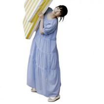 써스데이아일랜드 레이스 핀턱 블록 원피스_T234MOP233W