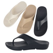 3cm 키높이 통굽 남녀공용 커플 발이 편한 아쿠아 경량 쿠션 쪼리 슬리퍼 여성 플립플랍