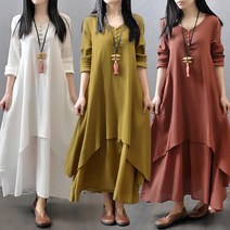 아르헨티나 탱고 라틴 라인 댄스복빈티지 드레스 모조 코튼 린넨 드레스