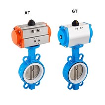 버터플라이 밸브 100a 150 125a 기어식 sus 자동 플라이어 d671f-16q 공압 웨이퍼 형 버터 플라이 ptfe 연성 철, DN65, cr704