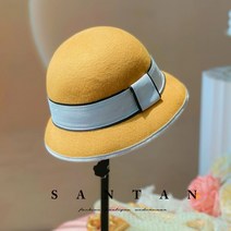 고급 울모자 버킷햇 울100 벙거지 분위기있는 무지 세련된 심플한 수입 클로슈햇 햅번룩