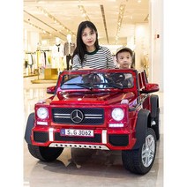 벤츠전동차 아기전동차 어린이전기차 2인승 어린이, 검정색 + LCD 화면 +24V5A +소프트휠