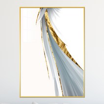 아트블루 블루 실버 황금라인 추상화 그림 인테리어 액자, 7_회오리 추상화_골드라인