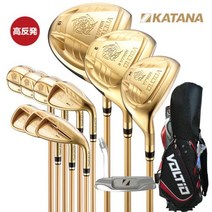 골프 클럽 Katana Voltio 닌자 플러스 완벽한 드라이브 페어웨이 우드 아이언 퍼터 백 그라파이트 샤프트 커버 풀 세트 골프채풀세트 파크 골프채, 2.95  flex S