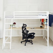 일루일루 코모드i 올인원 스퀘어 책상형 벙커침대 슈퍼싱글, 슈퍼싱글 12cm볼라텍스폼, 아이보리