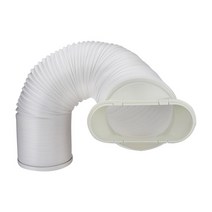 산업용 대형 환풍기 5.9 인치 15cm 환기 파이프 에어컨 호스 공기 유연한 배기 덕트 시스템, 02 White