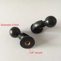 액션캠대여 초미니무선카메라 바디캠 1/4 17mm 볼 어댑터 마운트 btacket 삼각대 헤드폰 클램프 홀더 커넥터 레이지 폰 태블릿 클립 스탠드용, 한개옵션0