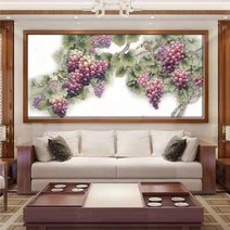 SM직구 보석십자수 과일액자 포도자수 큐빅페인팅 프랑스자수, 90x50cm, 1개