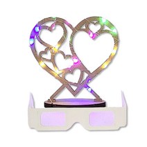 빛번짐 빛의성질 실험 회절 3D 입체안경 실험완구 방과후교실 과일전지실험 중등과학 초등학교과학 교구, 하트