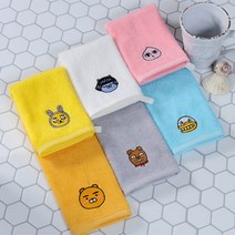 카카오프렌즈 고리 주방타올 핸드타올 어린이집수건, 옐로우(무지), 1장