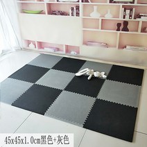 홈짐 폼 바닥 매트 기숙사 단열 방음 층간 소음 운동, 블랙+그레이_60x60x2.0cm 1 조각