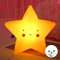팅팅팅(애플팬시) 무드등 (달님/공룡/별/해/강아지)1개 + 스티커 1개 생일선물 인테리어 소품 어린이집 생일선물, 별님