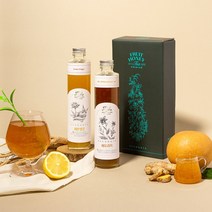 쌍계명차 프루트 허니 과일청 2입 세트, 사과 히비스커스 380g, 레몬생강 380g