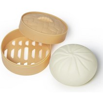 Holgosiu 덤플링 스퀴시 스트레스 볼 피젯 장난감 점토 밴 스퀴즈 공 불안 해소 성인 스티머 감각 방지 ADHD ADD, [02] 오프 화이트