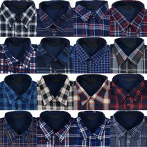 핸써밍 짱짱한 스판 따뜻한 소프트 기모 일자핏 체크무늬 셔츠 16가지 디자인 (95~110)