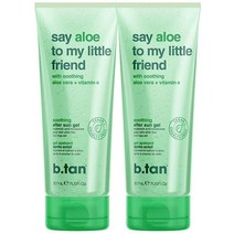Btan 알로에 베라 젤 To My Little Friend에게 말하세요 - 비타민 E가 함유된 울트라 하이드레이팅 진정 효과가 있는 애프터 썬 피부를 부드럽고 매끄럽게 유지하며, 3.50 Fl Oz (Pack of 2)