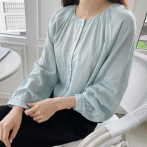 루시다 시몬 셔링 레글런 블라우스