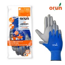 오런 작업용 PU 코팅장갑 고탄력블루, 고탄력블루(S), 1개