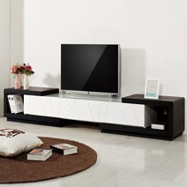 가온리빙 포르테 2600 확장형 거실장 tv장, 모티브2600 블랙