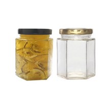 [유리병] 육각180 1개 180ml, 흰색마개