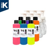 [하양이네 069]스노우키즈 거품물감 140ml 6색+버블러 형광 유아물감