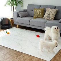 휴팡 단면 4T 사각형 애견매트[미끄럼방지 슬개골보호 강아지매트] 대형 140x200cm, 스노우마블