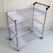 마트 매대 정리용 스텐망 선반 카트 서빙카 호텔 한의원 재고정리 식품창고, 와이어카트 바구니형
