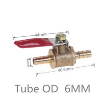 난방분배기 온수분배기 보일러분배기 바닥난방시공 6mm-12mm 호스 바브 인라인 황동 물 오일 공기 가스 연, Tube OD 6MM