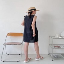 바보사랑 여자 여름 브이넥 지지미 롱 원피스.옷자락(무료배송)