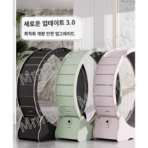 메머리치 무소음 고양이 쳇바퀴 간단설치 펫링 캣힐 캣휠 조립식 우드, 110cm 블랙XL사이즈