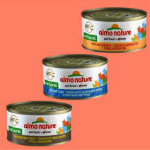 알모네이쳐 고양이 주식캔 HFC 70g, 참치와 새우