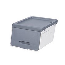 배산마켓 슬라이딩 소품박스 미니공간박스 옷장정리함, 슬림 소 - 아이보리