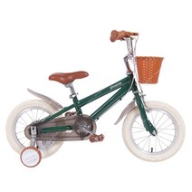 PHOENIX 어린이 자전거 보조바퀴 자전거 공주 14인치 16인치 18인치, 그린
