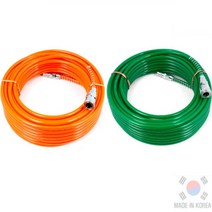 부드러운 연질우레탄호스 녹색 8MM x 10M 휴대용 에어튜브 고급 국산 카플러, 녹색10mm x 50M