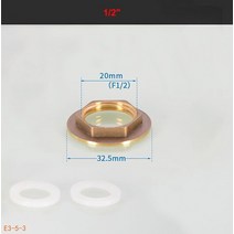 PHONKOM 1/2/5/10pcs Brass Hex Lock Nuts Flange Pipe Fitting 1/2" BSP Female Thread Fish Tank Fa, 01 F 1I2 inch_04 10 PCS